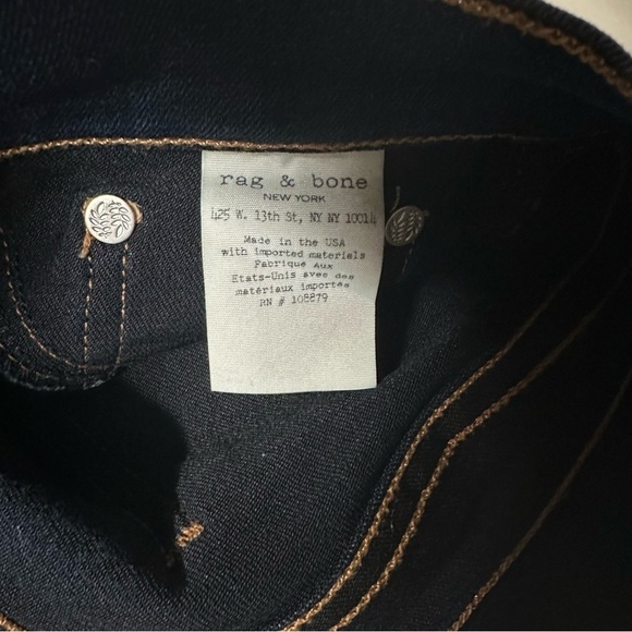 Rag and Bone Womens High Rise Skinny Long Blue Jeans Sz. 24 - Picture 4 of 12